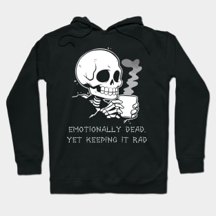 Funny Skeleton Lazy Costume Goth Men Women Funny Halloween Hoodie